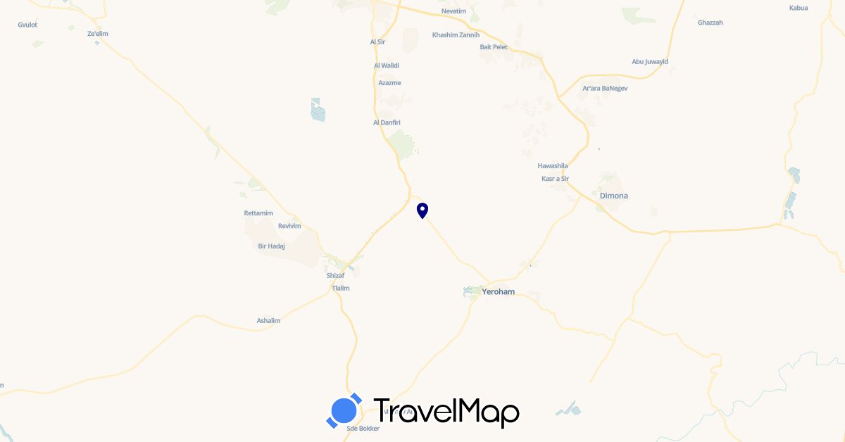 TravelMap itinerary: driving in Israel (Asia)
